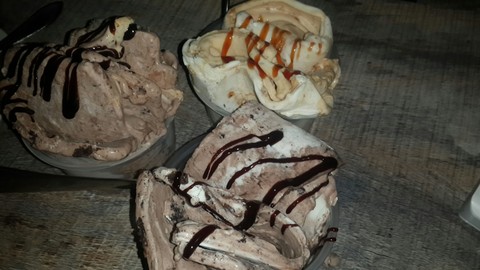 Brown ice cream