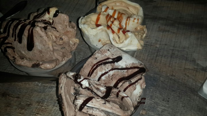 Brown ice cream