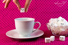 Unhappy sugar cube