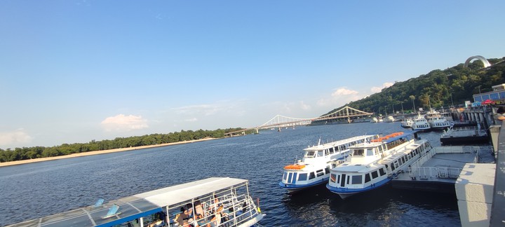 Dnieper river in day.