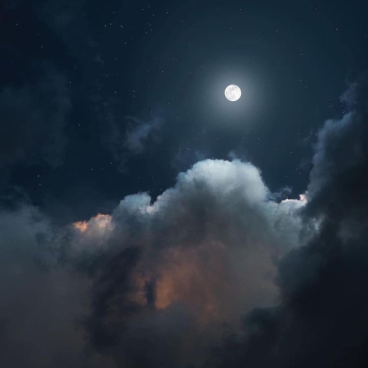 Moon and Cloud
