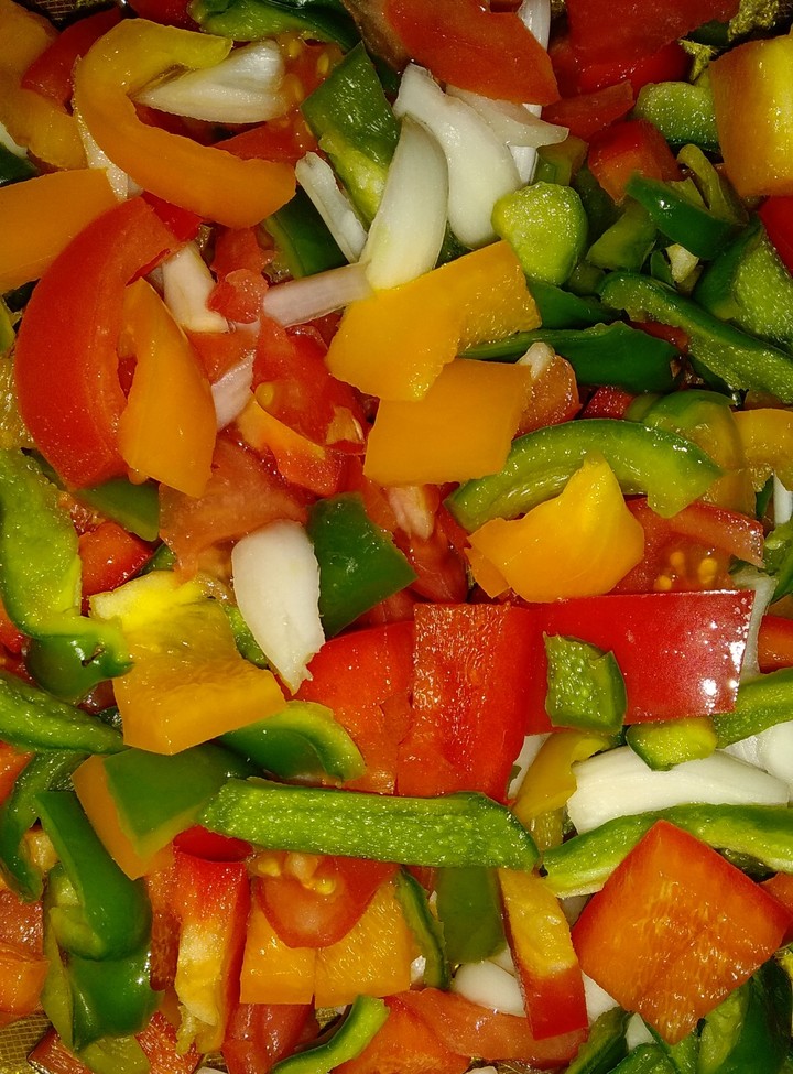 helping my mum .. cutting Vegetables