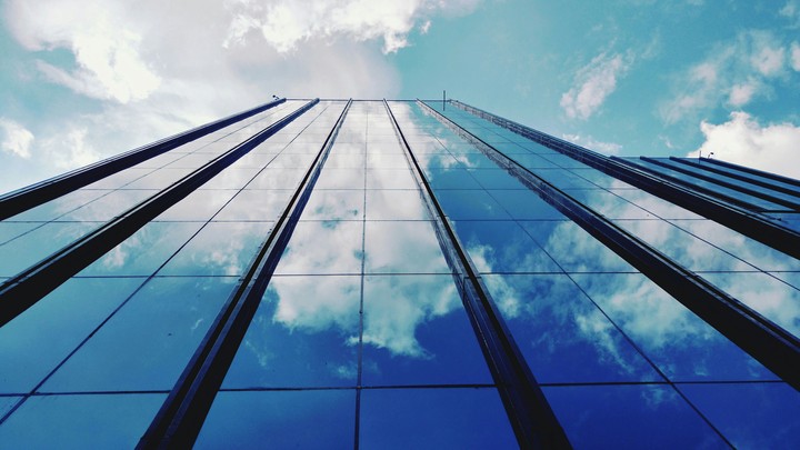 Up in the sky.