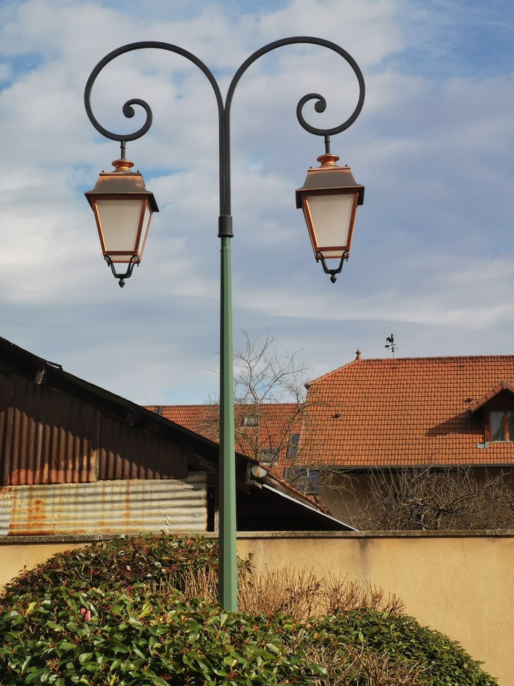 hiver et lampadaire