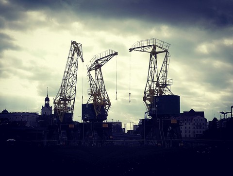 Cranes in Szczecin