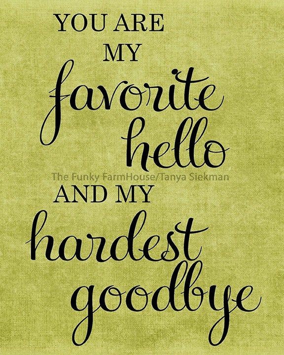 hello and goodbye