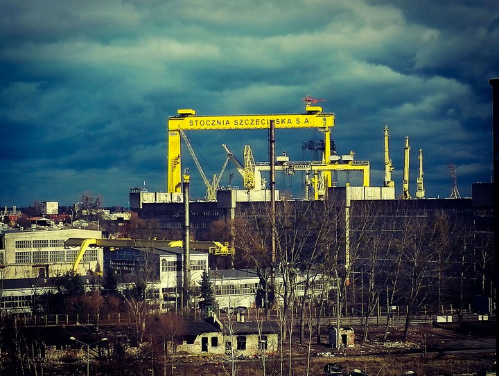 Shipyard sign in Szczecin
