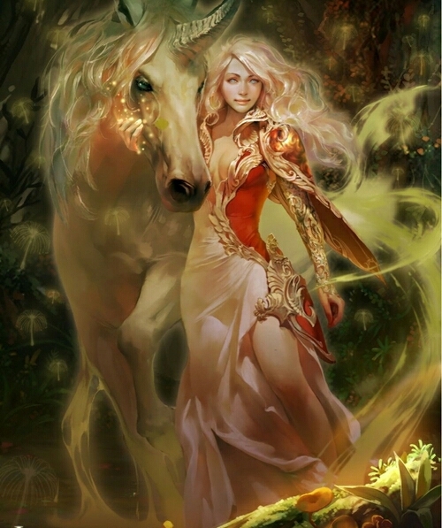 The horse and the lady