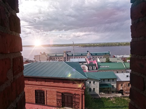 Window on river Volga