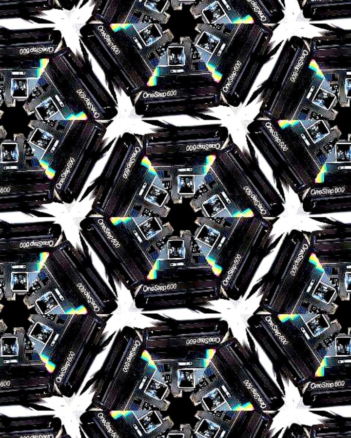 An old Polaroid camera at a Goodwill store kaleidoscope