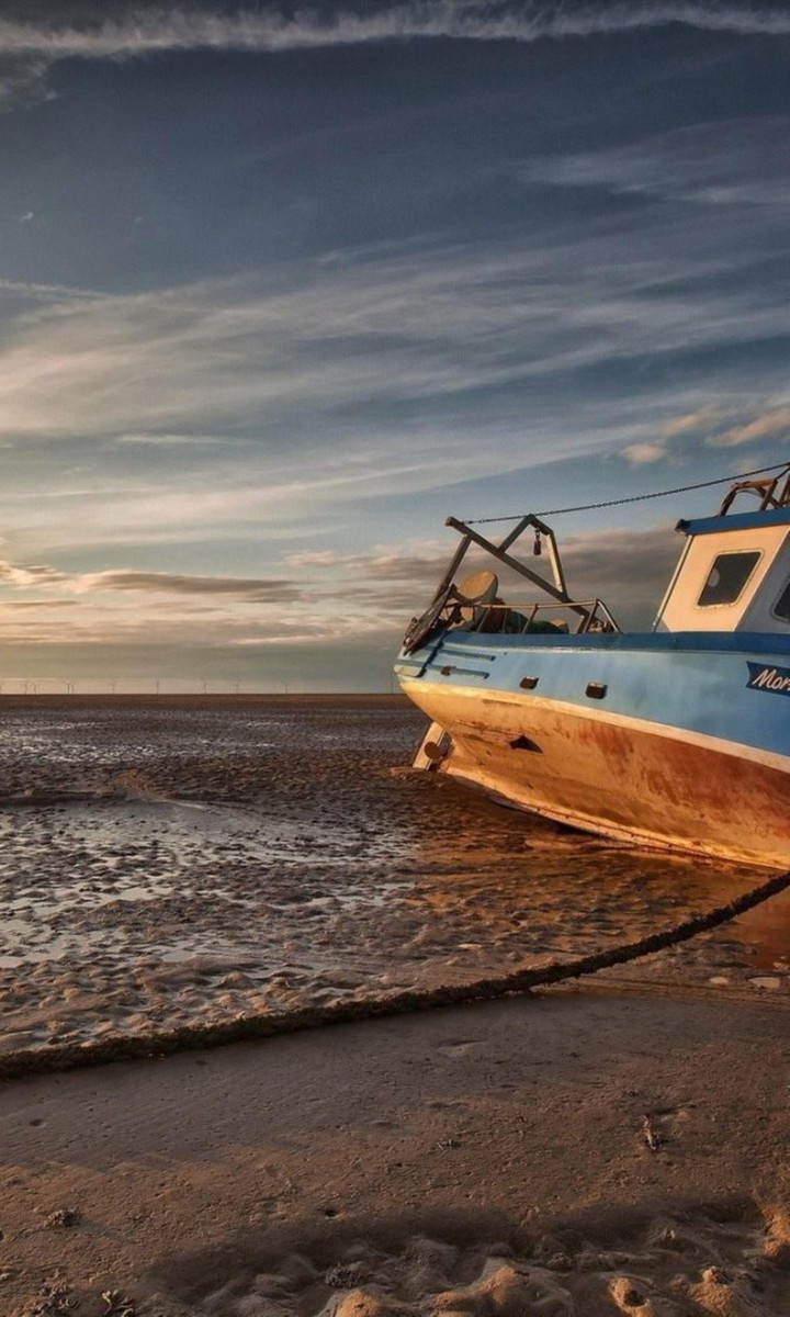 crashed boat