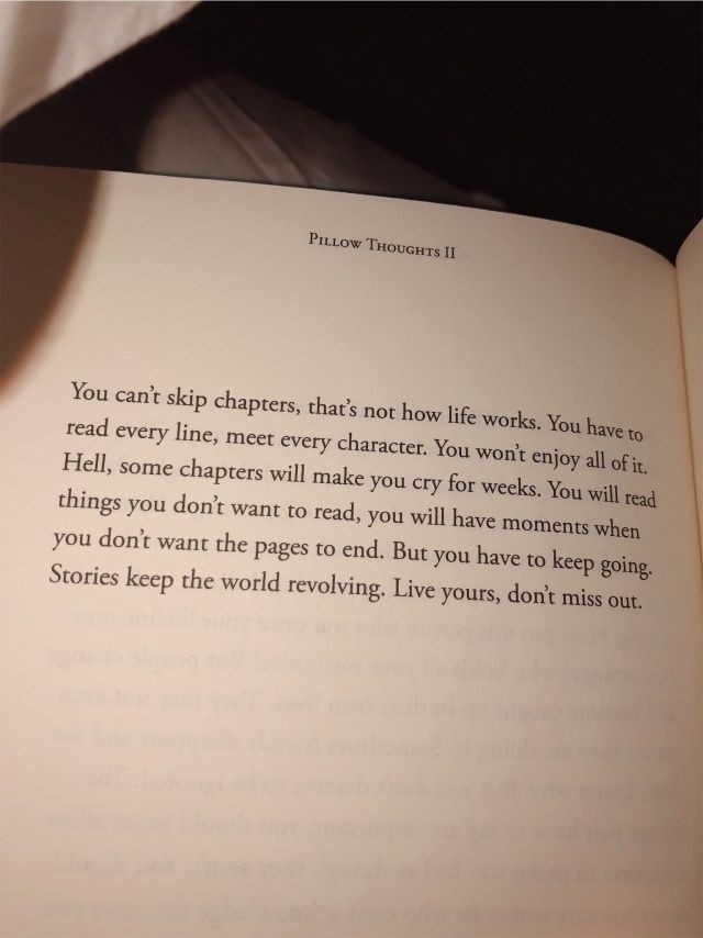 Pillow thoughts, Chapters of life ?
