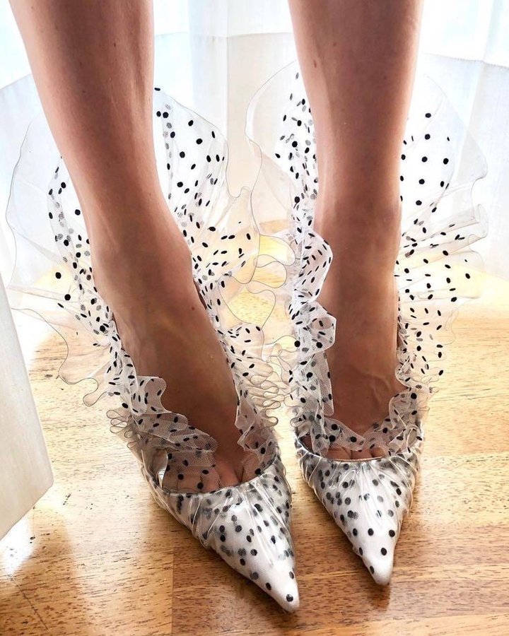 Polka Dot Pointed Heels