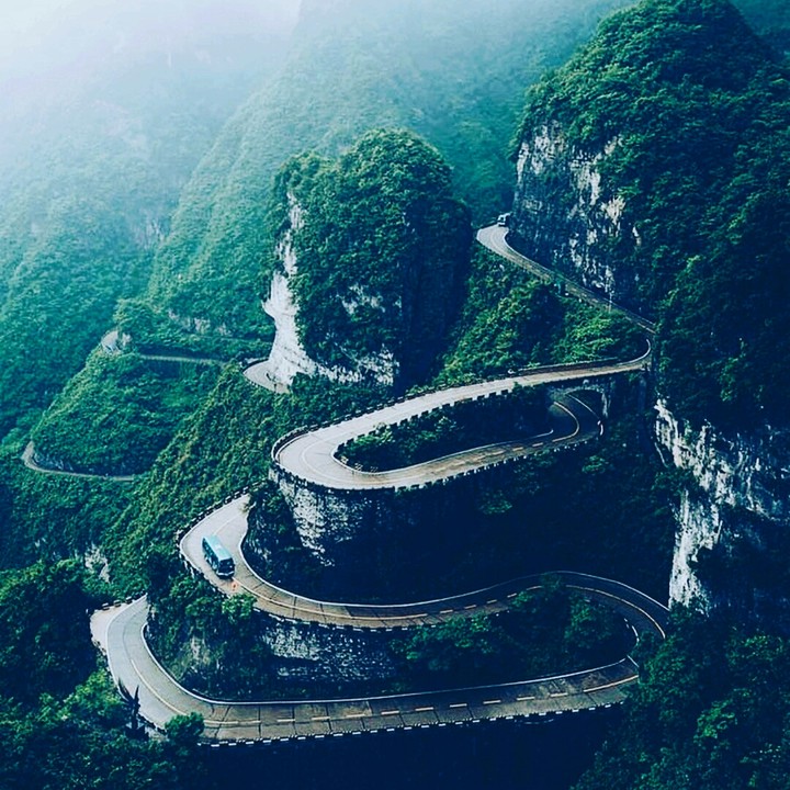 rock mountain road nature