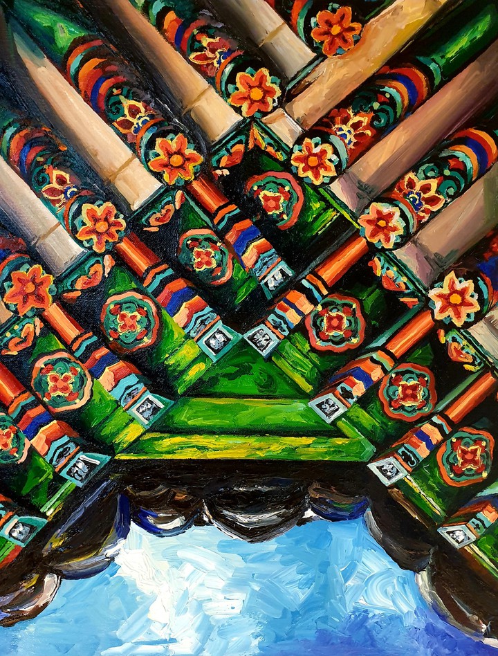 Dancheong (Old Korean Tiled Roof)