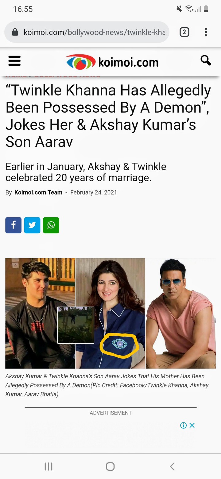 Devil possesed twinkle khana #annuit symbol !!