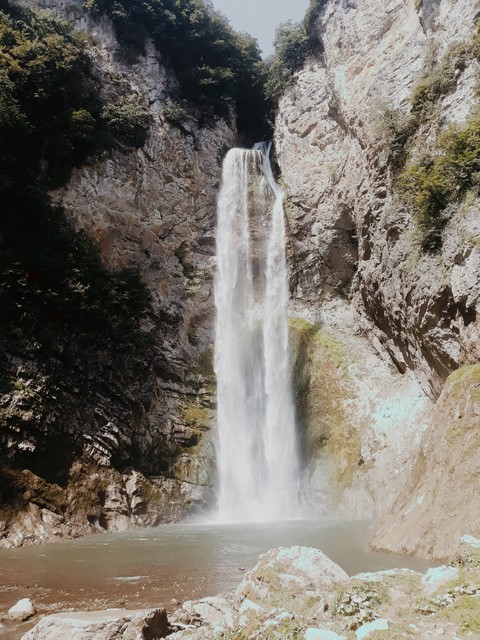 sfondi grass, waterfall