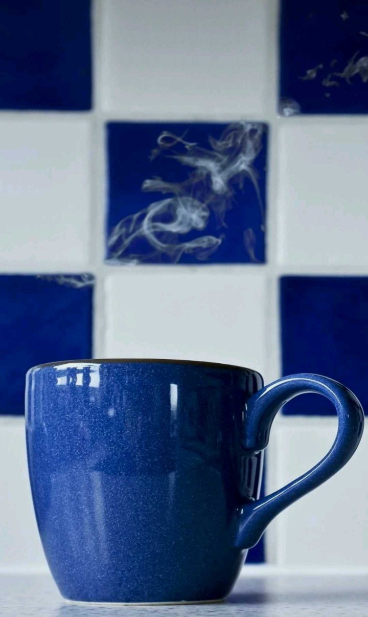Blue coffee cup