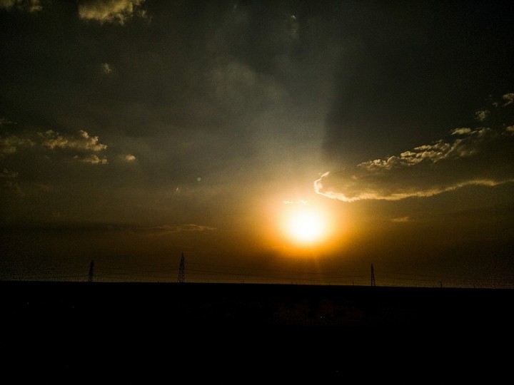 Sunny and cloudy