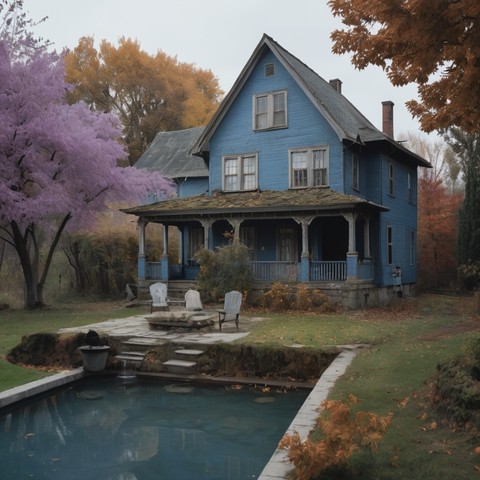 cottage, lawn wallpapers
