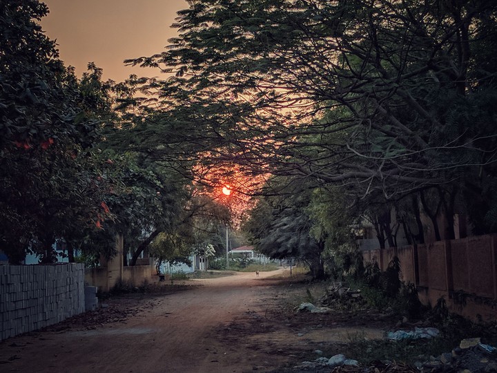 Indian street Evening