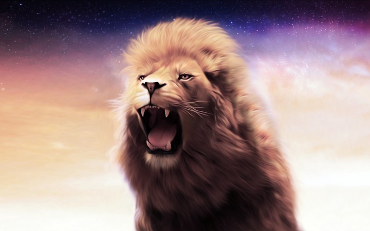 Lion Grin Art