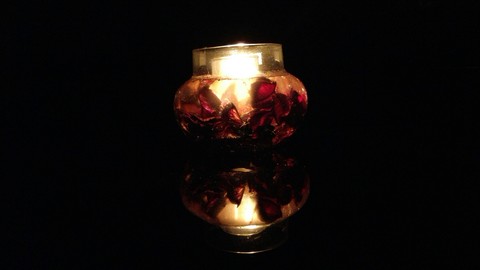 Candle in blackout
