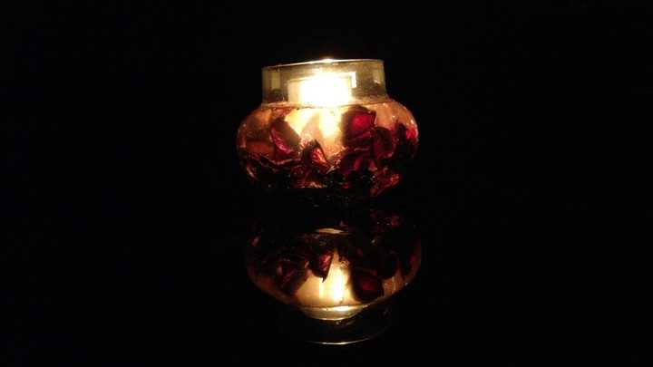 Candle in blackout