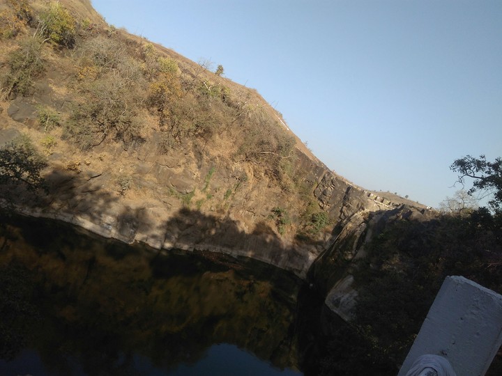 A dry waterfall