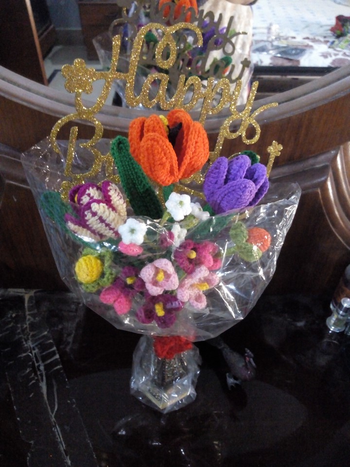 Birthday Flowers Bouquet Crochet
