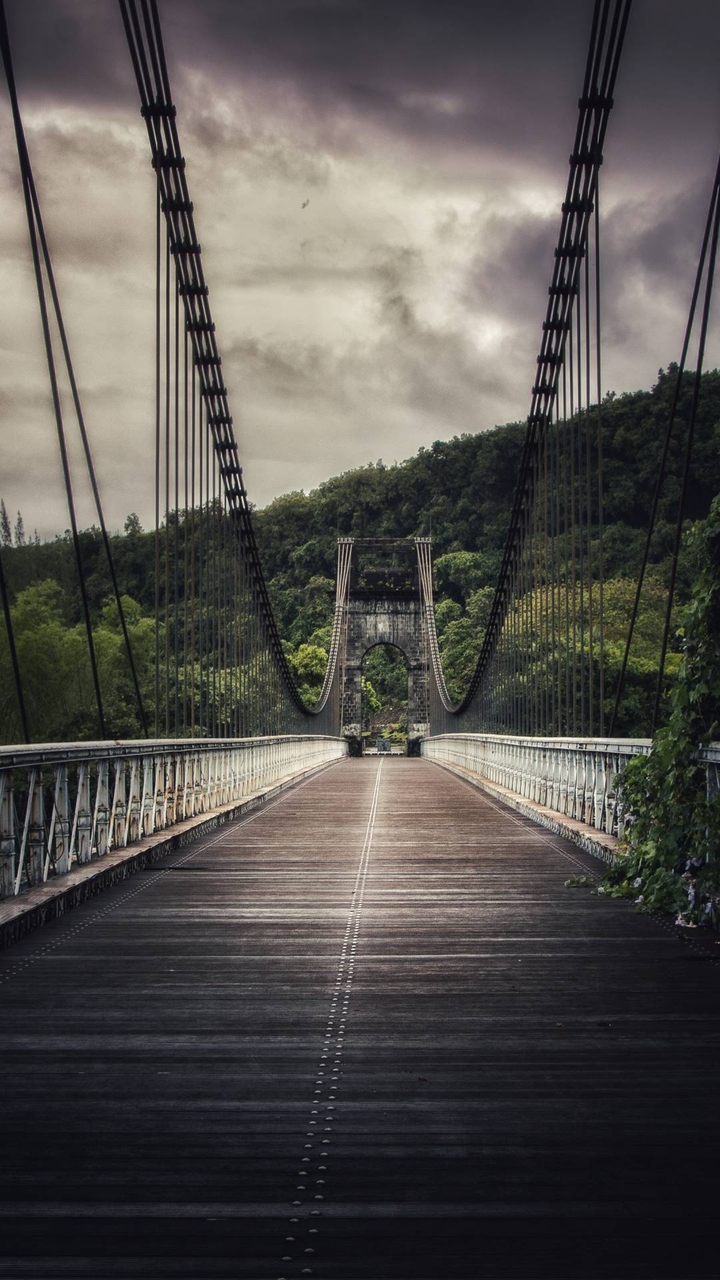 Bridge and mountain