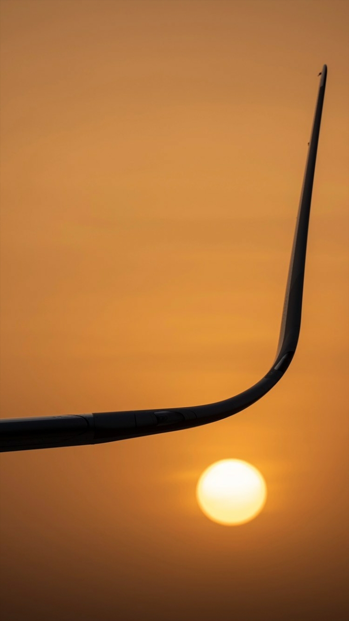 sunset with airbus