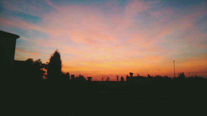 Sunset in the countryside