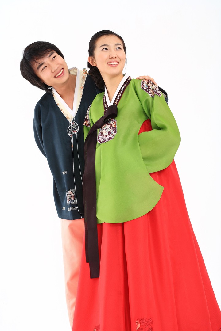 Couple in Korean Dress I