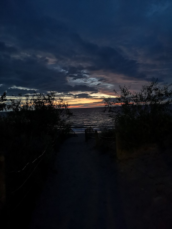 night at the seaside