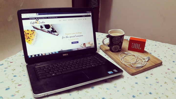 laptop with relax music