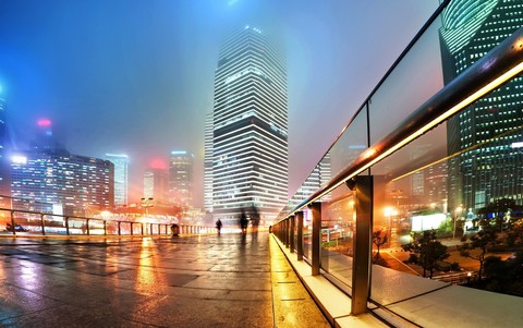 Shanghai landmark night