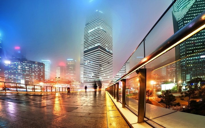 Shanghai landmark night