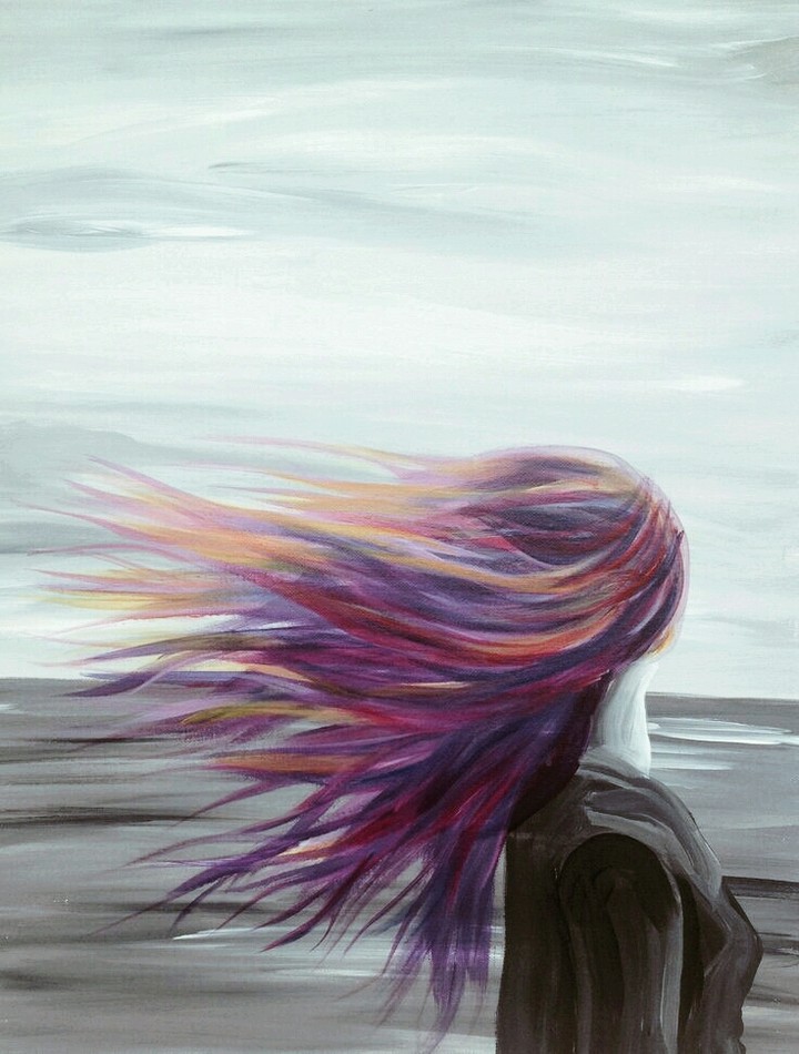 Girl with colorful mind