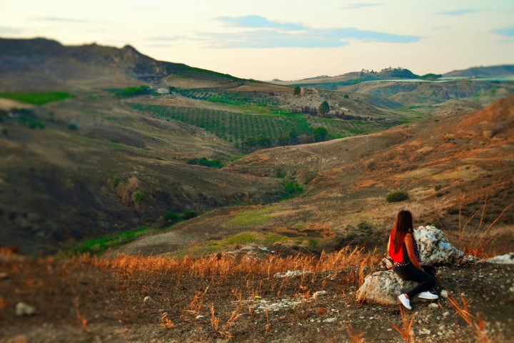 Girl in mountain