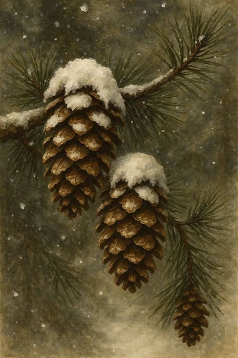Pine, winter Hintergrundbilder
