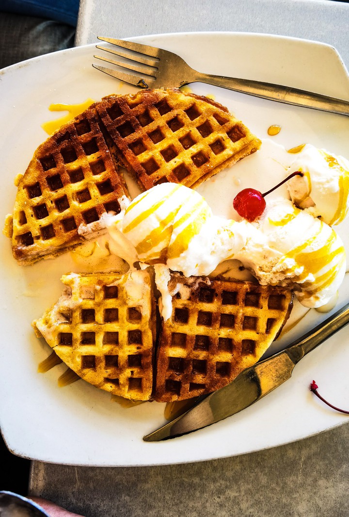 Waffles & ice cream