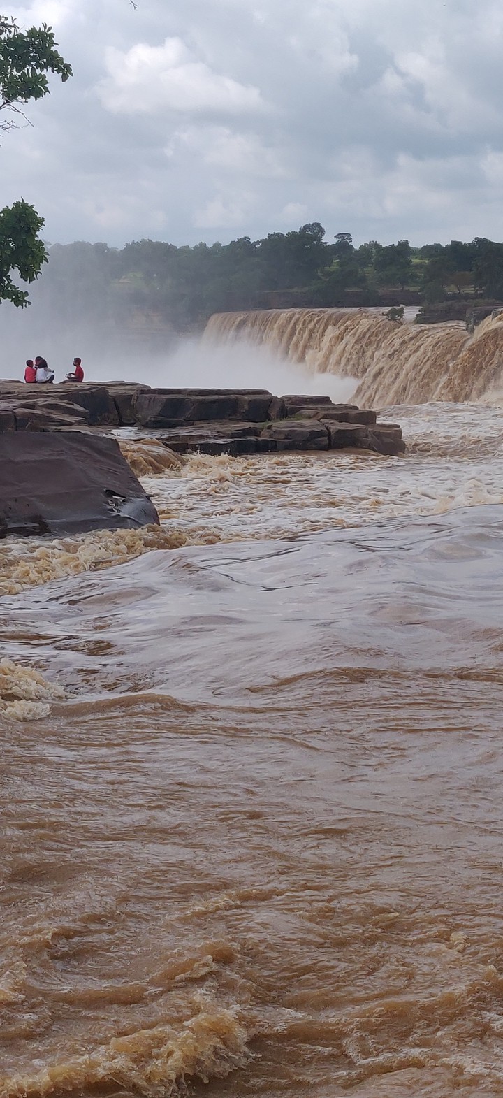 waterfall river cloud