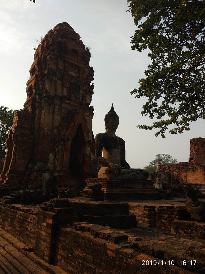 beauty of a temple in sunset