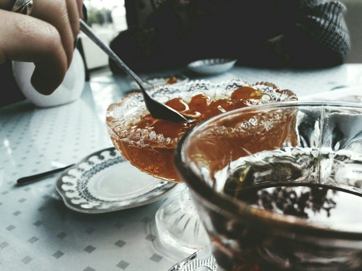 White Cherry jam and Tea