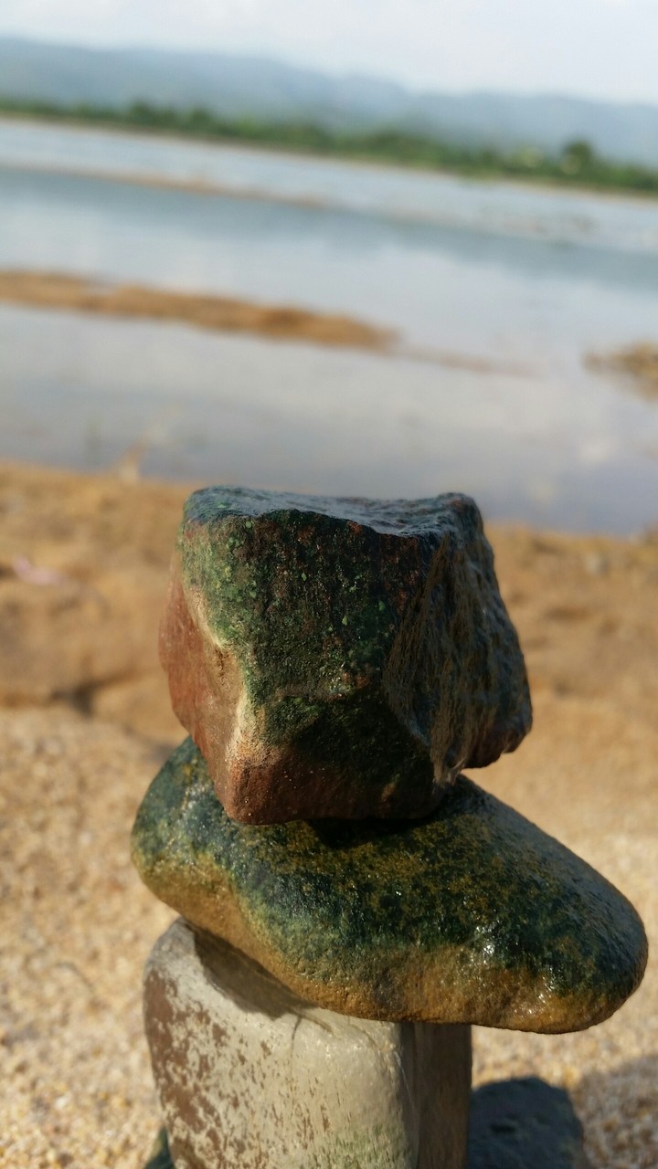 beautiful stones in the sand