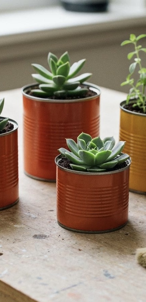 Flowerpot, Tin, Houseplant
