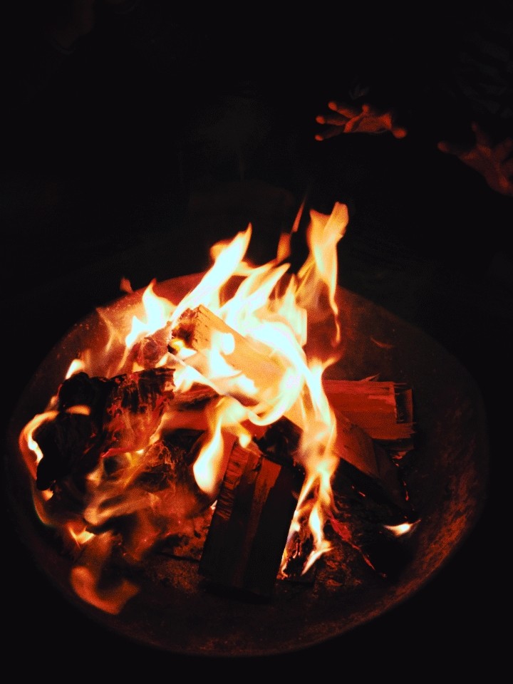 Fire meets wood.