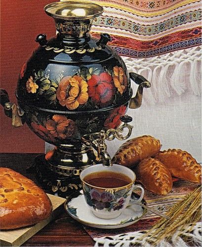 Traditional Russian tea party