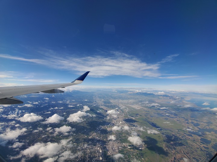 Flying over Salt Lake City Utah